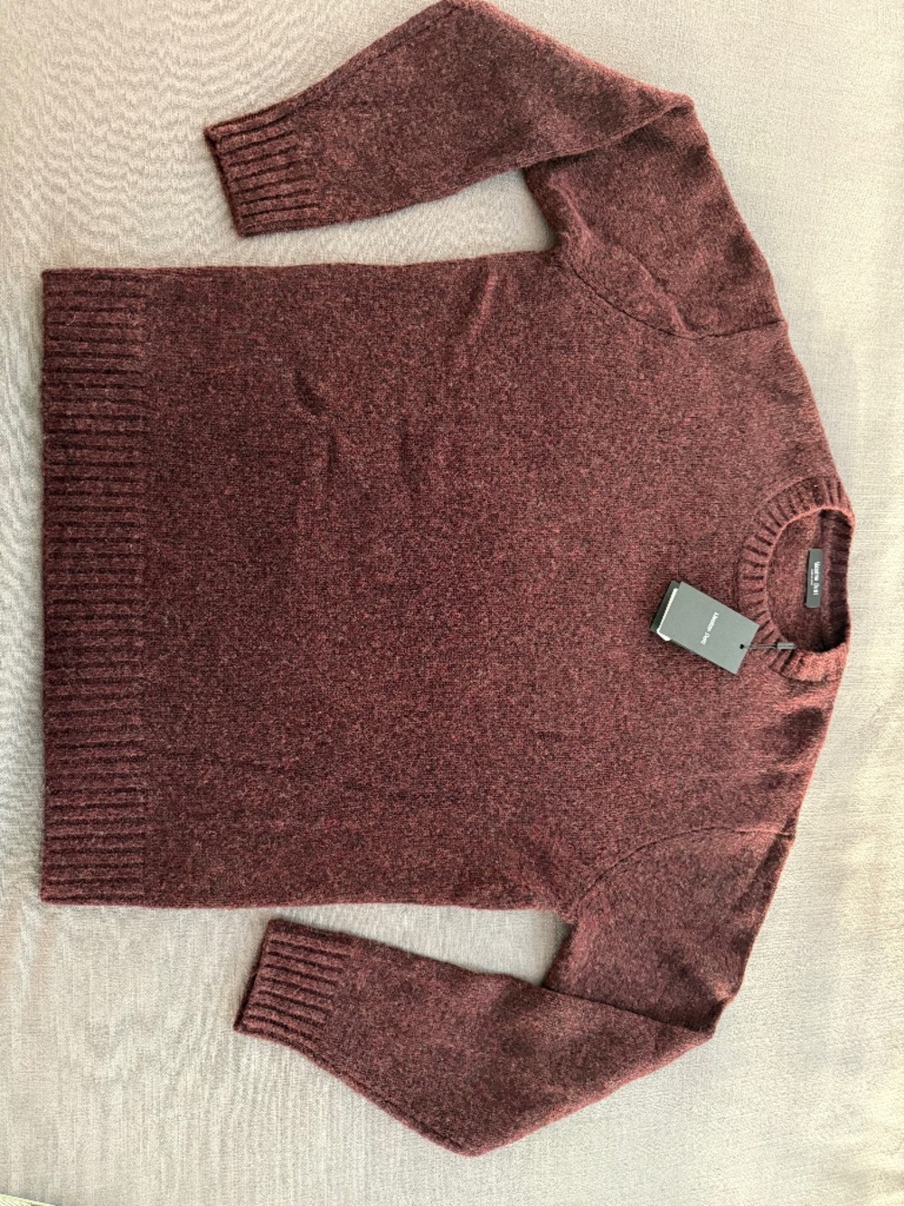Massimo Dutti Wool Alpaca Blend Sweater Men’s Medium Maroon NWT
